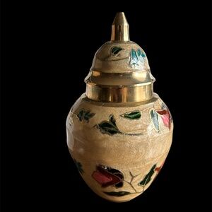 NEW Vintage Cloisonne Enameled Temple Jar Urn/Container.